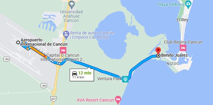 Cancun airport transfer to the hotel zone - My Cancun