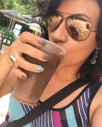 pozol frío mezclado con agua de horchata