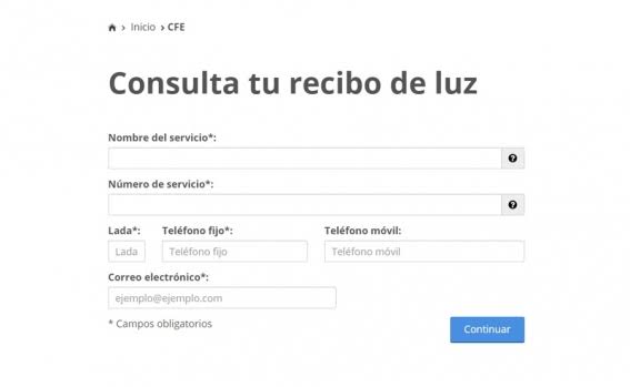 recibo de luz CFE